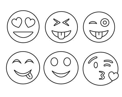 emoji coloring pages|Free Emoji Coloring Pages for Kids